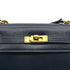 HERMES MINI KELLY 20 SELLIER BLUE INDIGO BOX CALF SHOULDER BAG 1985 CIRCLE O GOLD HARDWARE 90309802 - PURPOSE