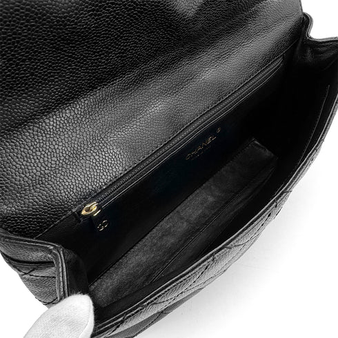 CHANEL VINTAGE MATELASSE CLUTCH BAG BLACK CAVIAR SKIN 90309807 - PURPOSE