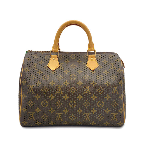 LOUIS VUITTON MONOGRAM PERFO SPEEDY 30 HAND BAG BROWN VERT M95181 90309809 - PURPOSE