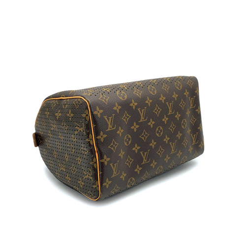 LOUIS VUITTON MONOGRAM PERFO SPEEDY 30 HAND BAG BROWN VERT M95181 90309809 - PURPOSE
