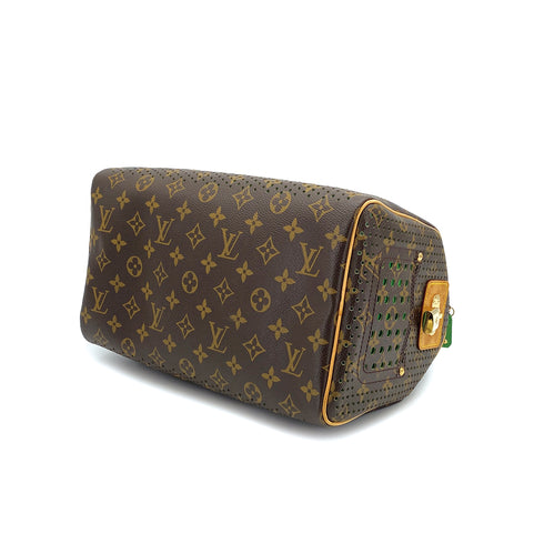 LOUIS VUITTON MONOGRAM PERFO SPEEDY 30 HAND BAG BROWN VERT M95181 90309809 - PURPOSE