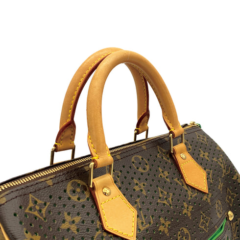 LOUIS VUITTON MONOGRAM PERFO SPEEDY 30 HAND BAG BROWN VERT M95181 90309809 - PURPOSE