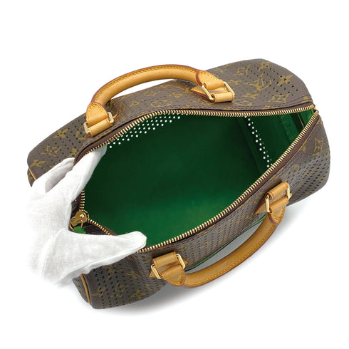 LOUIS VUITTON MONOGRAM PERFO SPEEDY 30 HAND BAG BROWN VERT M95181 90309809 - PURPOSE