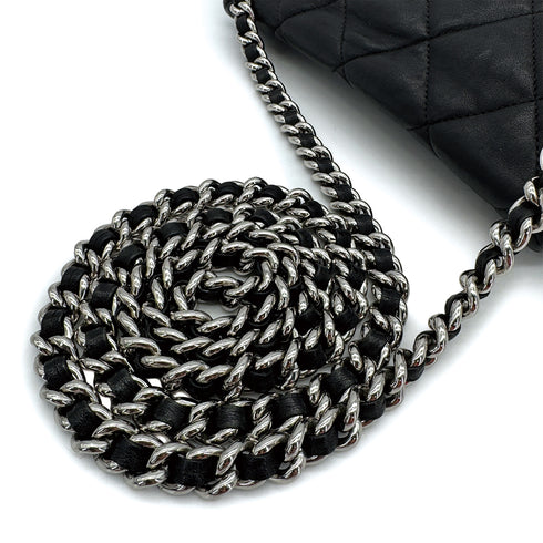 CHANEL MATELASSE COCOMARK CHAIN AROUND SHOULDER BAG BLACK LEATHER 90309812 - PURPOSE