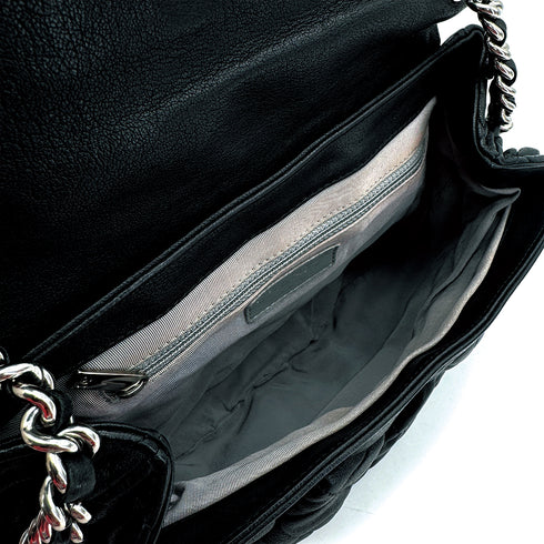 CHANEL MATELASSE COCOMARK CHAIN AROUND SHOULDER BAG BLACK LEATHER 90309812 - PURPOSE