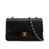 CHANEL VINTAGE CLASSIC FLAP SMALL CHAIN SHOULDER BAG BLACK LAMB SKIN 90309816 - PURPOSE