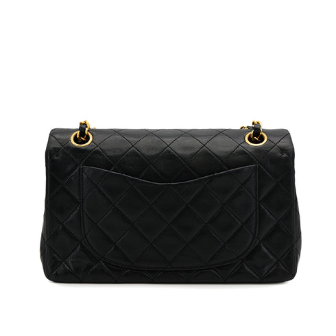 CHANEL VINTAGE CLASSIC FLAP SMALL CHAIN SHOULDER BAG BLACK LAMB SKIN 90309816 - PURPOSE
