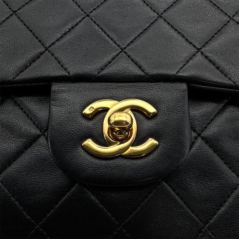 CHANEL VINTAGE CLASSIC FLAP SMALL CHAIN SHOULDER BAG BLACK LAMB SKIN 90309816 - PURPOSE