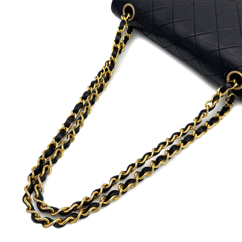 CHANEL VINTAGE CLASSIC FLAP SMALL CHAIN SHOULDER BAG BLACK LAMB SKIN 90309816 - PURPOSE