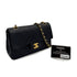 CHANEL VINTAGE CLASSIC FLAP SMALL CHAIN SHOULDER BAG BLACK LAMB SKIN 90309816 - PURPOSE