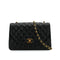 CHANEL VINTAGE MATELASSE HALF MOON CHAIN SHOULDER BAG BLACK LAMB SKIN 90309821 - PURPOSE