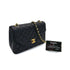 CHANEL VINTAGE MATELASSE HALF MOON CHAIN SHOULDER BAG BLACK LAMB SKIN 90309821 - PURPOSE