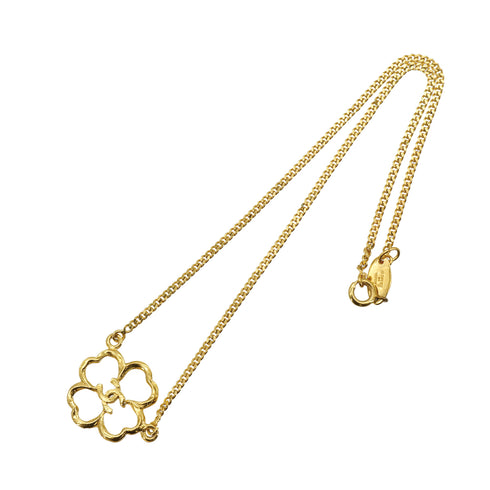 CHANEL VINTAGE NECKLACE COCOMARK CLOVER MOTIF GOLD ACCESSORY 90309830 - PURPOSE