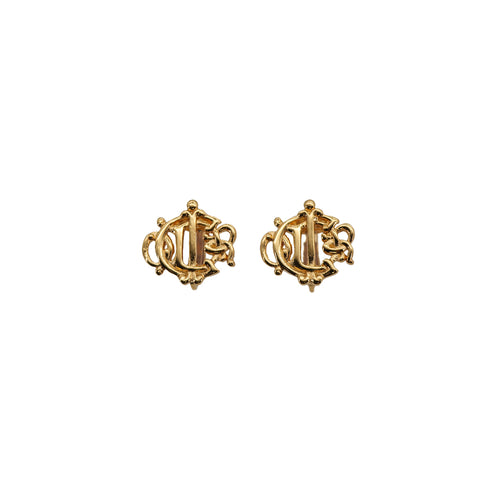 CHRISTIAN DIOR EARRINGS EMBLEM LOGO GOLD ACCESSORY 90309836 - PURPOSE