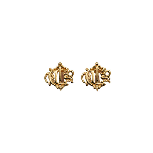CHRISTIAN DIOR EARRINGS EMBLEM LOGO GOLD ACCESSORY 90309836 - PURPOSE