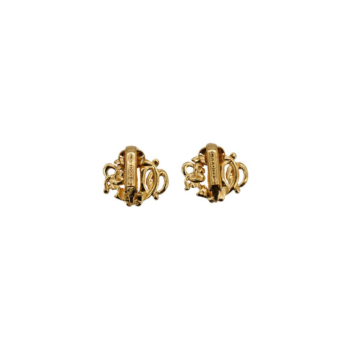 CHRISTIAN DIOR EARRINGS EMBLEM LOGO GOLD ACCESSORY 90309836 - PURPOSE