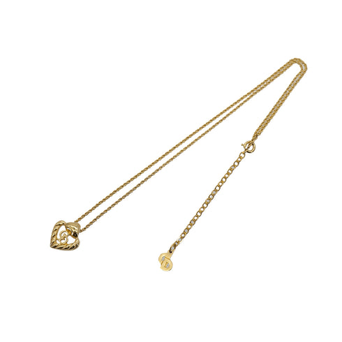 CHRISTIAN DIOR NECKLACE CD LOGO HEART GOLD ACCESSORY 90309838 - PURPOSE