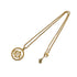 CHRISTIAN DIOR NECKLACE EMBLEM CIRCLE LOGO GOLD ACCESSORY 90309840 - PURPOSE