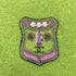 CHANEL COCOMARK KNIT TOPS BEADS CAMELLIA GREEN PURPLE CASHMERE 44 07A RTW 90309850 - PURPOSE