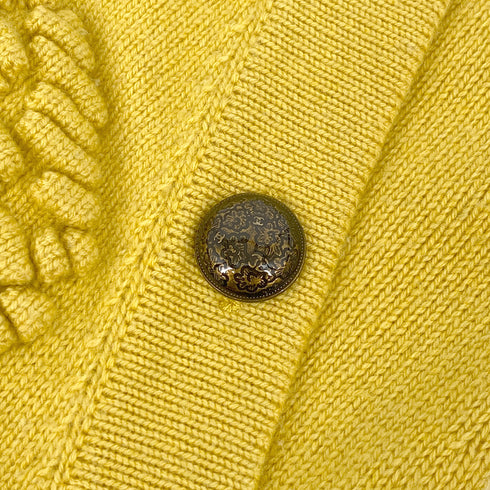 CHANEL PARIS SHANGHAI COLLECTION COCOMARK KNIT TOPS YELLOW CASHMERE 40 P38 RTW 90309851 - PURPOSE