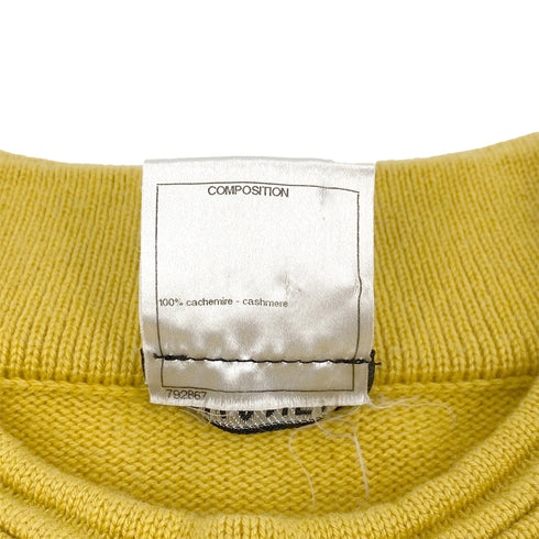 CHANEL PARIS SHANGHAI COLLECTION COCOMARK KNIT TOPS YELLOW CASHMERE 40 P38 RTW 90309851 - PURPOSE