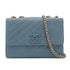 CHANEL VINTAGE BIAS STITCH CHAIN SHOULDER BAG BLUE CAVIAR SKIN 90310126 - PURPOSE