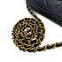 CHANEL VINTAGE MATELASSE FRINGE CHAIN SHOULDER BAG NAVY LAMB SKIN 90310128 - PURPOSE