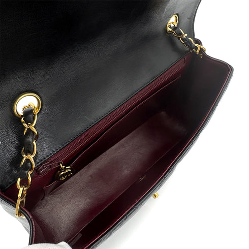 CHANEL VINTAGE DIANA MEDIUM CHAIN SHOULDER BAG BLACK LAMB SKIN 90310129 - PURPOSE
