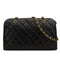 CHANEL VINTAGE MATELASSE CHAIN SHOULDER BAG BLACK LAMB SKIN 90310131 - PURPOSE