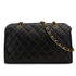 CHANEL VINTAGE MATELASSE CHAIN SHOULDER BAG BLACK LAMB SKIN 90310131 - PURPOSE