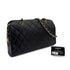 CHANEL VINTAGE MATELASSE CHAIN SHOULDER BAG BLACK LAMB SKIN 90310131 - PURPOSE