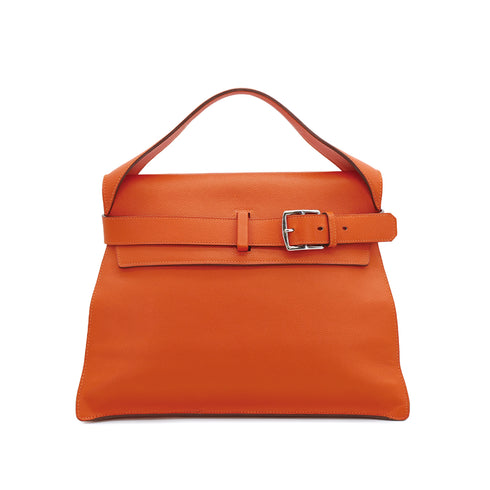HERMES ETRIBELT ORANGE EVER GRAIN HAND BAG □Q PALLADIUM HARDWARE 90310132