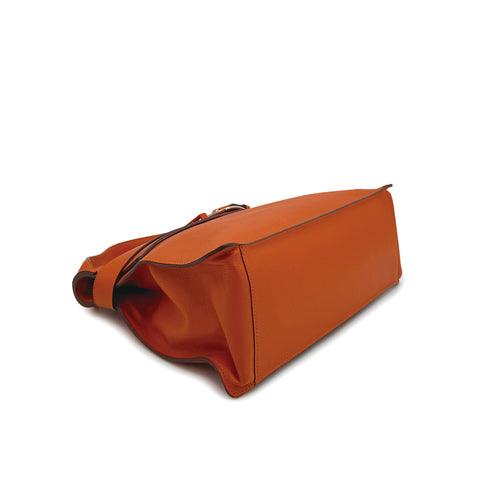 HERMES ETRIBELT ORANGE EVER GRAIN HAND BAG □Q PALLADIUM HARDWARE 90310132