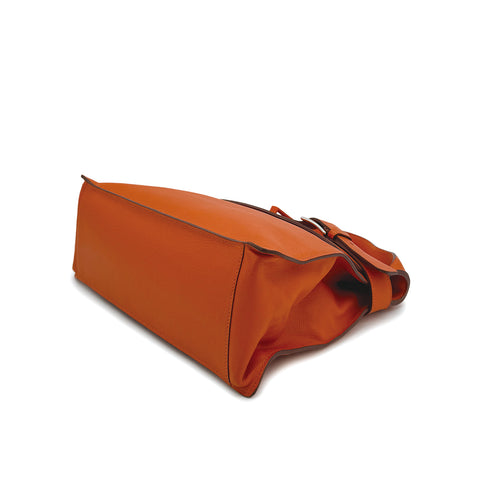 HERMES ETRIBELT ORANGE EVER GRAIN HAND BAG □Q PALLADIUM HARDWARE 90310132