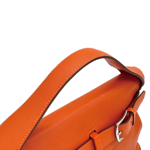 HERMES ETRIBELT ORANGE EVER GRAIN HAND BAG □Q PALLADIUM HARDWARE 90310132