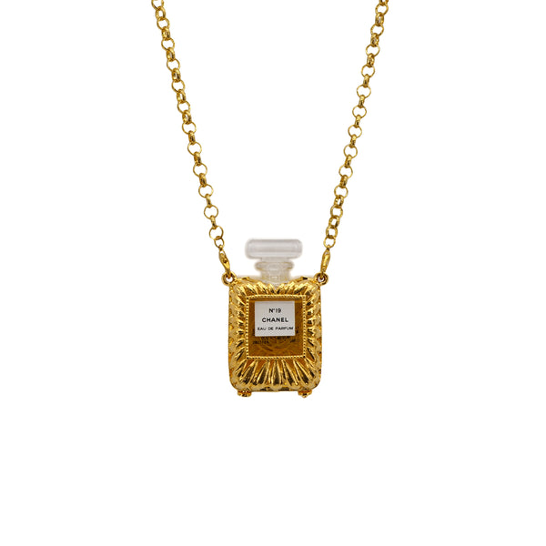 CHANEL VINTAGE NECKLACE PERFUME NO19 GOLD ACCESSORY 90310139 - PURPOSE