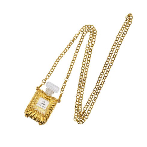 CHANEL VINTAGE NECKLACE PERFUME NO19 GOLD ACCESSORY 90310139 - PURPOSE