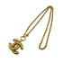 CHANEL VINTAGE NECKLACE MATELASSE COCOMARK GOLD ACCESSORY 90310239 - PURPOSE