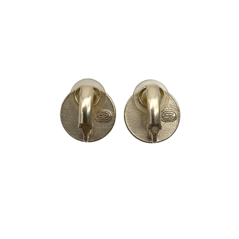 CHANELE EARRINGS COCOMARK ROUND GOLD SILVER ACCESSORY A18K 90310241 - PURPOSE