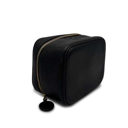 CHANEL VINTAGE VANITY HAND BAG BLACK CAVIAR SKIN 90310247 - PURPOSE