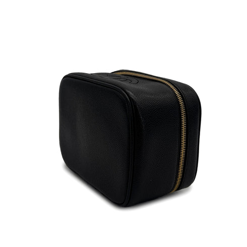 CHANEL VINTAGE VANITY HAND BAG BLACK CAVIAR SKIN 90310247 - PURPOSE