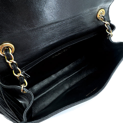 VINTAGE CHANEL COCOMARK MATELASSE FRINGE CHAIN SHOULDER BAG BLACK LAMB SKIN 90310248 - PURPOSE