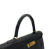 HERMES KELLY 35 RETOURNE BLACK ARDENNES HAND SHOULDER BAG 1998 SQUARE B GOLD HARDWARE 90310249 - PURPOSE