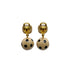 CHANEL VINTAGE EARRINGS ROUND DOT COCOMARK BEIGE BLACK ACCESSORY 00A 90310253 - PURPOSE