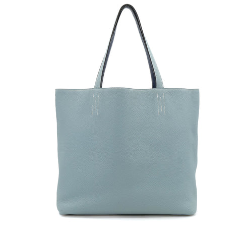 HERMES DOUBLE SENS 36 CIEL BLEU DE MALTE TAURILLON CLEMENCE TOTE SHOULDER BAG □P 90310256 - PURPOSE