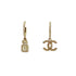CHANEL EARRINGS COCOMARK PERFUME RHINESTONE GOLD ACCESSORY A21K 90310261 - PURPOSE