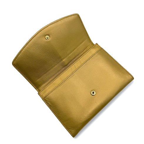 CHANEL VINTAGE BIFOLD COMPACT WALLET GOLD LAMB SKIN 90310264 - PURPOSE