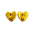 CHANEL VINTAGE EARRINGS HEART COCOMARK GOLD ACCESSORY 95P 90310271 - PURPOSE