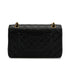 VINTAGE CHANEL CLASSIC FLAP MEDIUM CHAIN SHOULDER BAG BLACK LAMB SKIN GOLD HARDWARE 90310273 - PURPOSE