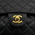 VINTAGE CHANEL CLASSIC FLAP MEDIUM CHAIN SHOULDER BAG BLACK LAMB SKIN GOLD HARDWARE 90310273 - PURPOSE